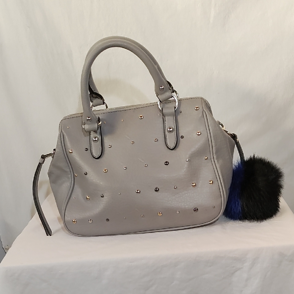 Juicy Couture Gray Studded Satchel